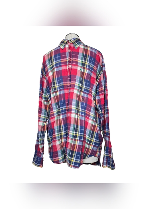 Tommy Hilfiger Other - Tommy Hilfiger Plaid Red Blue Green Yellow Long Sleeves Shirt L Mens